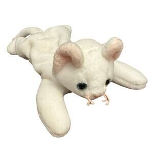 TY Original Beanie Babies Collection Flip the White Cat Plush Stuffed Animal Toy